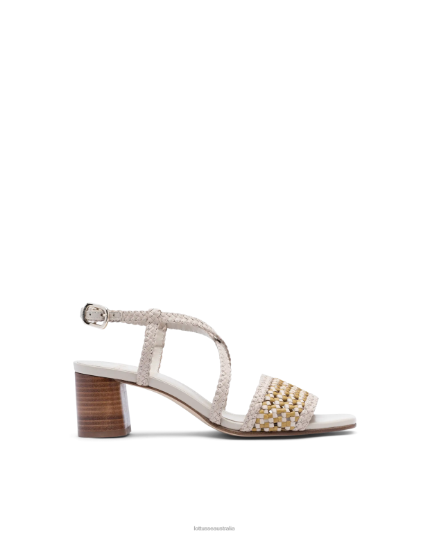 Women Lottusse Footwear Multicolour NT4PP315 Summer Lamb Mesh Leather Sandals