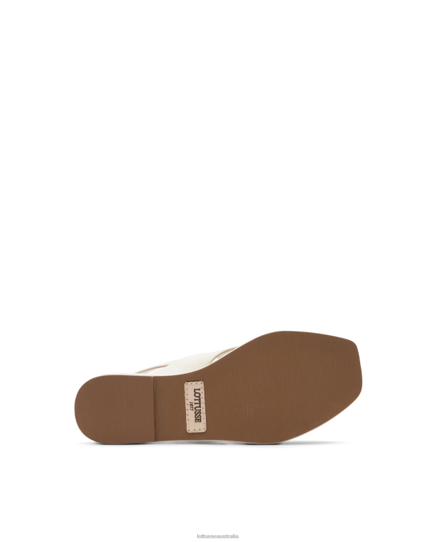 Women Lottusse Footwear Off White NT4PP261 Steffy Lamb Soft Sandals