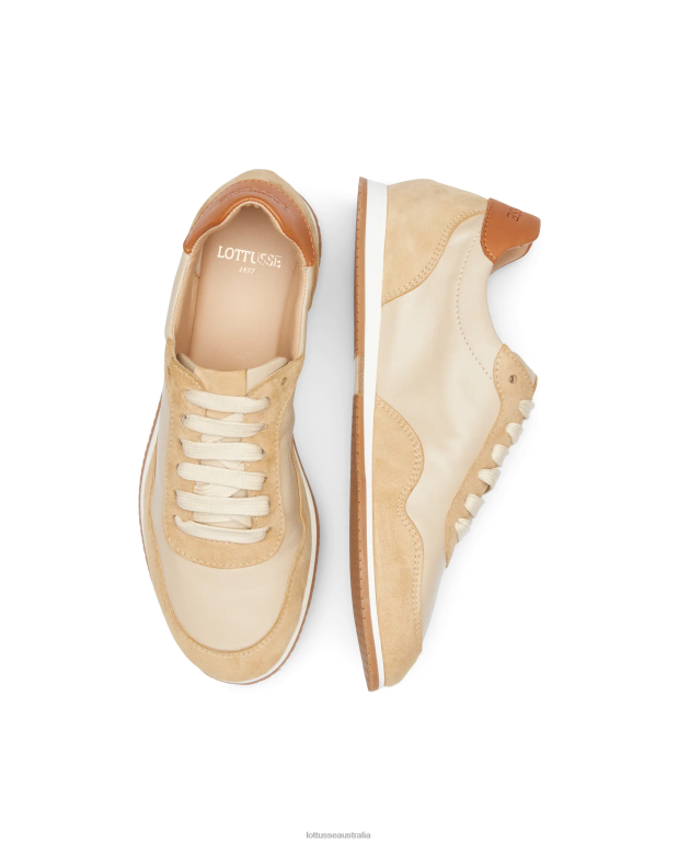 Women Lottusse Footwear Beige NT4PP298 Mancor Goat Suede Sneakers