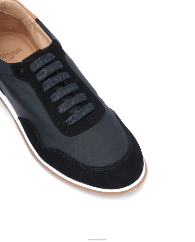 Women Lottusse Footwear Black NT4PP299 Mancor Goat Suede Sneakers