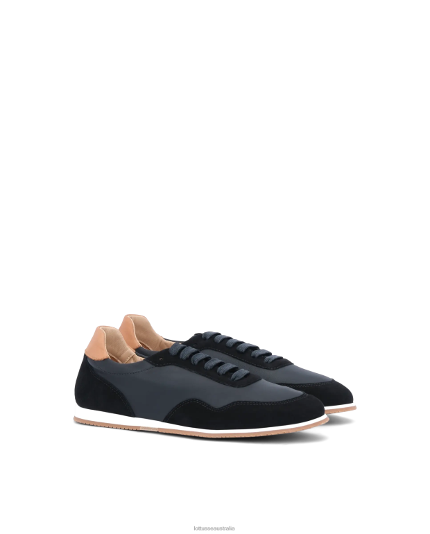 Women Lottusse Footwear Black NT4PP299 Mancor Goat Suede Sneakers