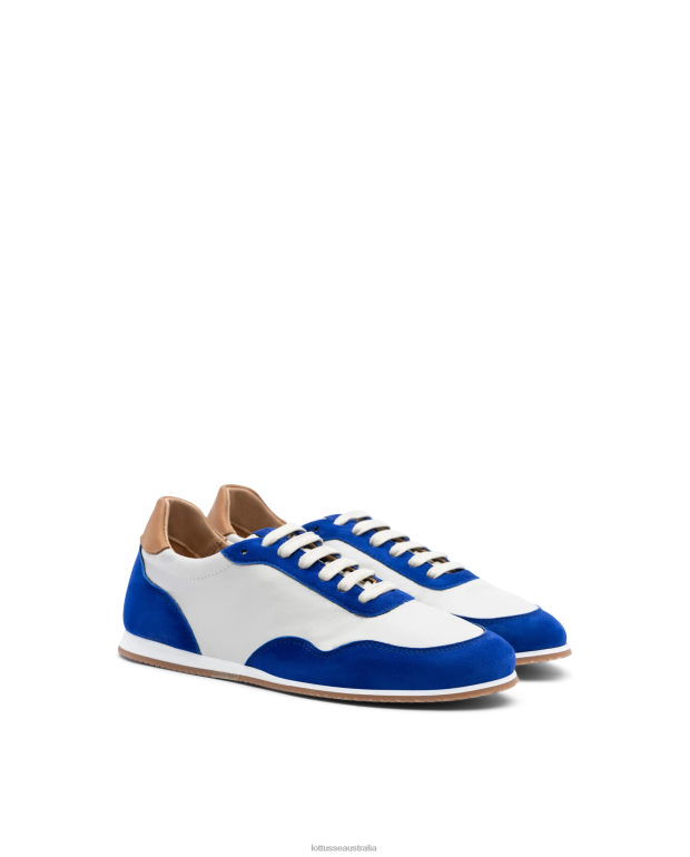 Women Lottusse Footwear Blue NT4PP301 Mancor Goat Suede Sneakers
