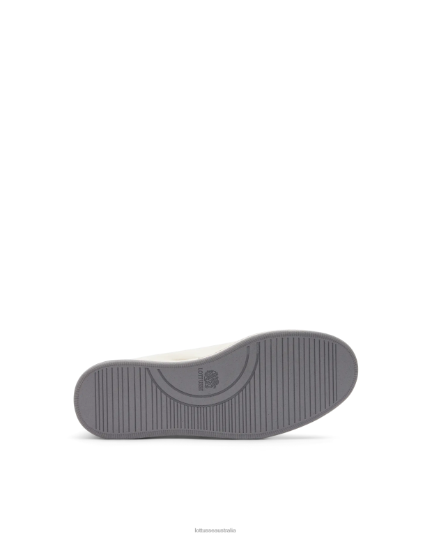 Women Lottusse Footwear Off White NT4PP414 Libby Merino Lamb Soft Sneakers